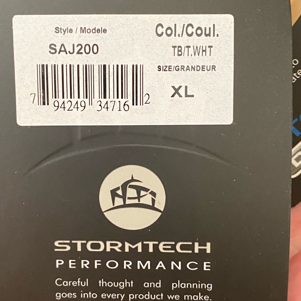 Stormtech Performance Men’s Zip Jacket Black White XL NWT - Picture 6 of 9